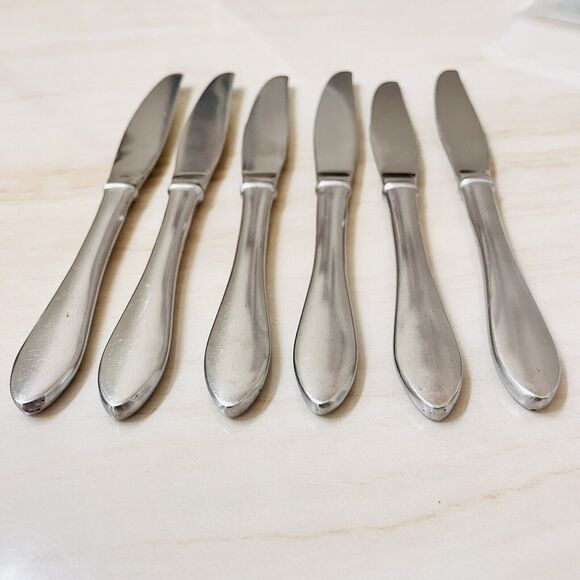 6pc ONEIDA Jackson Dinner Knife Stainless Plain Satin Frost Flatware Replacement - Picture 7 of 7